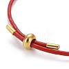 Adjustable PU Leather Cord Slider Bracelets BJEW-F412-05G-3