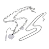 304 Stainless Steel Chain Necklaces NJEW-M078-12G-4