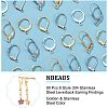  90Pcs 6 Style 304 Stainless Steel Leverback Earring Findings STAS-NB0001-60-4