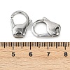 304 Stainless Steel Lobster Claw Clasps STAS-B089-01C-P-3