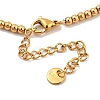 Golden Tone 304 Stainless Steel Beaded Necklaces NJEW-A032-01G-01-3