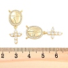 Brass Pave Cubic Zirconia Pendants KK-U009-09D-G-3