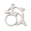 201 Stainless Steel Pendants STAS-Q341-18P-1