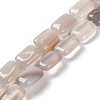 Natural White Agate Beads Strands G-T047-B17-01-1