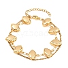 304 Stainless Steel Link Chain & Curb Chain Multi-strand Bracelets for Women BJEW-H641-01B-G-3