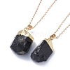 Natural Tourmaline Pendant Necklaces NJEW-JN02425-1