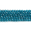 Transparent Glass Beads Strands GLAA-C019-01B-34-2