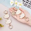 Alloy Enamel Cat Link Chains for Purse Chains PURS-WH0001-40-3