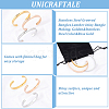 Unicraftale 3Pcs 3 Colors 304 Stainless Steel Grooved Open Cuff Bangle for Women BJEW-UN0001-33-5