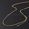 Brass Singapore Chains Necklaces for Women NJEW-D302-34G-3