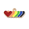 Rainbow Color Alloy Enamel Pendants ENAM-G208-05KCG-1