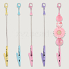 4Pcs 4 Colors Alloy Bracelet Tool Jewelry Helper Beadable Alligator Clip AJEW-SP0001-71A-7