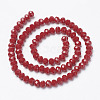 Opaque Solid Color Glass Beads Strands EGLA-A034-P1mm-D02-2