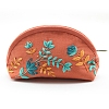 DIY Flower Pattern Moon-shaped Cosmetic Bag Embroidery Kit PW23021090375-1