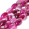 Natural Striped Agate/Banded Agate Beads Strands G-Q182-01-2