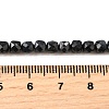 Natural Black Sapphire Beads Strands G-G259-C02-4x4mm-5