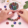 Beadthoven 60Pcs 6 Colors Handmade Gold Sand Lampwork Beads LAMP-BT0001-01-4