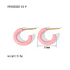 Simple and Elegant Stainless Steel C-shaped Stud Earrings KI0943-2-1