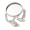 Hammered 304 Stainless Steel Cuff Ring Components SA-CBAC0DF-02E-P-1