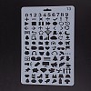 Plastic Reusable Drawing Painting Stencils Templates DIY-F018-B13-2