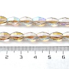 Electroplate Transparent Glass Beads Strands EGLA-M032-03A-HR01-3