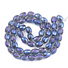 Electroplated Glass Beads Strands X-EGLA-T015-02B-02-2