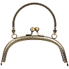 1Pc Flower Iron Kiss Lock Purse Frame Handle PURS-CN0001-08-1