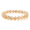 Natural Citrine Round Beads Stretch Bracelet BJEW-LS0001-09-2