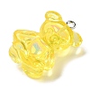 Transparent Resin Pendants RESI-M033-01B-2