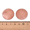 Spray Painted Natural Capiz Shell Disc Links Connector Charms SSHEL-T017-32E-3
