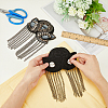 SUPERFINDINGS 2Pcs Iron & Felt Fashion Tassel Epaulette AJEW-FH0004-04A-3