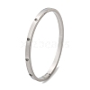 304 Stainless Steel Rhinestone Bangles for Women BJEW-Z092-05P-5