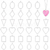 Unicraftale 36Pcs 6 Styles Alloy Open Back Bezel Pendants FIND-UN0003-24-1