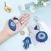 CHGCRAFT 3Pcs 3 Style Alloy Rhinestone Pendant Keychains KEYC-CA0001-27-3