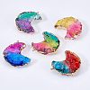 CHGCRAFT 5Pcs 5 Colors Two Tone Glass Pendants GLAA-CA0001-43-5