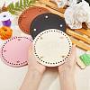   PU Leather Knitting Crochet Bags Nail Bottom Shaper Pad DIY-PH0001-21-3