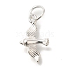 925 Sterling Silver Bird Charms STER-G043-04S-1