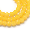 Baking Painted Imitation Jade Glass Round Bead Strands X-DGLA-Q021-6mm-30-1