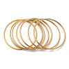 Ion Plating(IP) 7Pcs Fashion 304 Stainless Steel Plain Bangles BJEW-L664-022B-G01-3