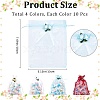 40Pcs 4 Colors 3D Flower Organza Drawstring Bags OP-BBC0001-06A-2