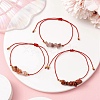 3Pcs 3 Styles Gemstone Braided Bead Bracelets BJEW-JB11146-10-2