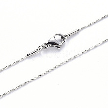 304 Stainless Steel Coreana Chain Necklace NJEW-S420-006D-P