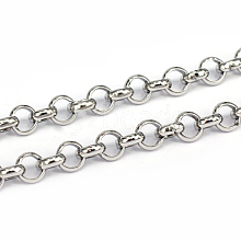 304 Stainless Steel Rolo Chains CHS-L001-28-6mm