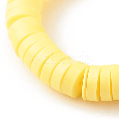 Handmade Polymer Clay Beaded Stretch Rings RJEW-JR00355-1