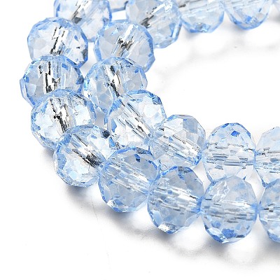 Transparent Baking Paint Glass Beads Strands DGLA-A034-T8mm-D13-1