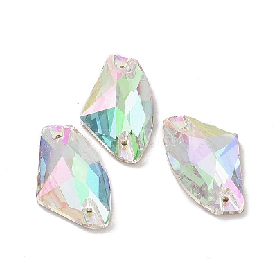 Iridescent Axe Shape Sew on Rhinestone RGLA-C001-01D-001PH-1