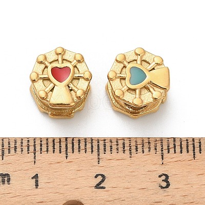 304 Stainless Steel Enamel Beads STAS-K306-46G-1