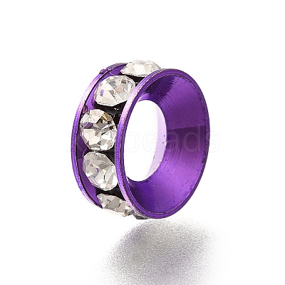 Brass Rhinestone Spacer Beads KK-M313-44A-1