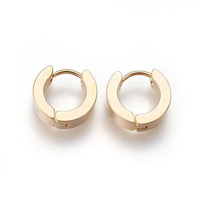 304 Stainless Steel Huggie Hoop Earrings EJEW-O087-09F-1