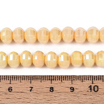 Anti-Tarnish Electroplate Glass Beads Strands GLAA-T025-8mm-19E-1
